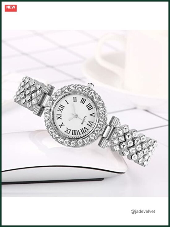Women\'s Diamond Watch with Quartz Movement and Stainless Steel Bracelet main image 5